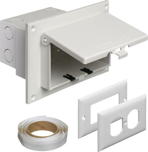 arlington electrical box cover|Arlington recessed electrical box.